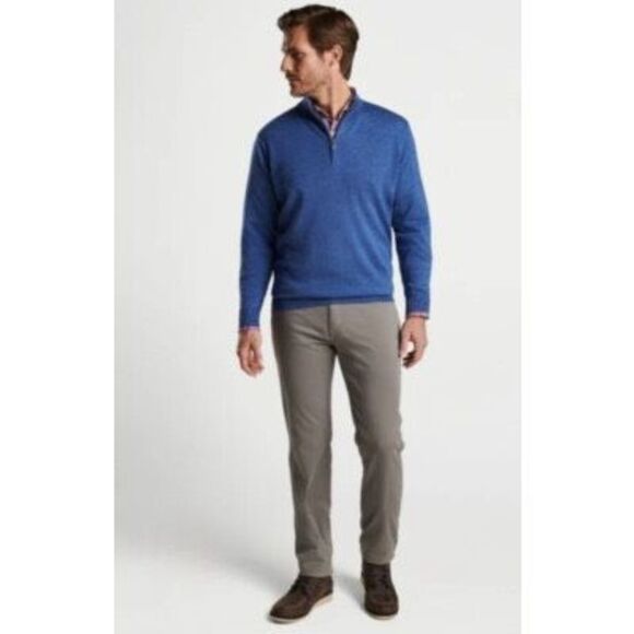 Peter Millar 1/4 Zip 100% Merino Wool Sweater Pullover Sz XL - Picture 1 of 7